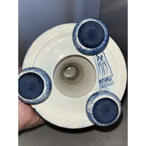 2 Vintage Deborah Sears ISIS Ceramic hand painted candle holders Oxford England - Picture 4 of 5